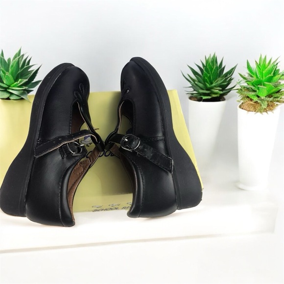 SCHOOL RIDER JACKIE School Shoes Girl Black Size 8 Metal pin closure - Picture 9 of 12
